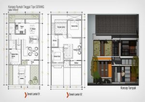 perlunya desain dan gambar kerja Denah-Rumah 7x16m2 - arkamaya jasa arsitek jogja