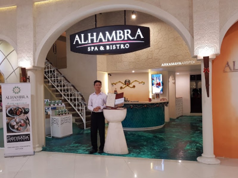 KONTRAKTOR INTERIOR - Proyek Desain & Pelaksanaan Interior ALHAMBRA Spa-Bistro 2 Lantai - Mr. Waqqas Hartono Mall JOGJA (1)