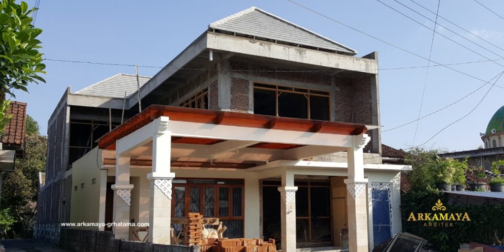 JASA ARSITEK KONTRAKTOR SLEMAN - Jasa Desain Bangun Rumah - Arkamaya Arsitek Kontraktor Jogja - Rumah Bertingkat 388m2 - Bpk. Nur Sahid SLEMAN